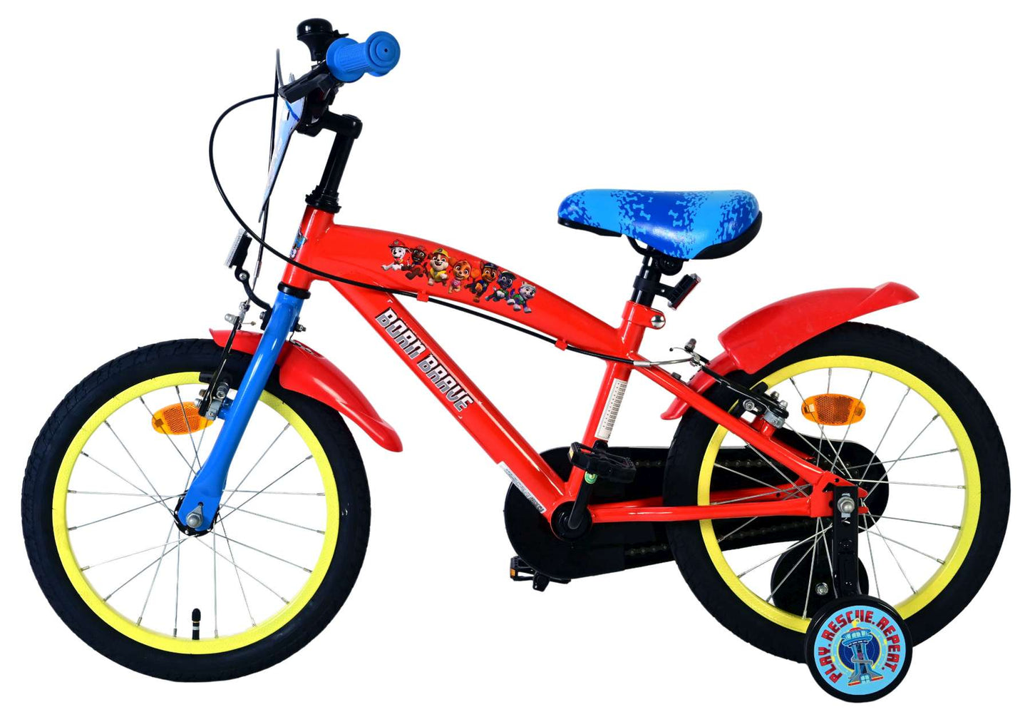Bicicletta per bambini Paw Patrol - ragazzi - 16 pollici - rossa - due freni a mano