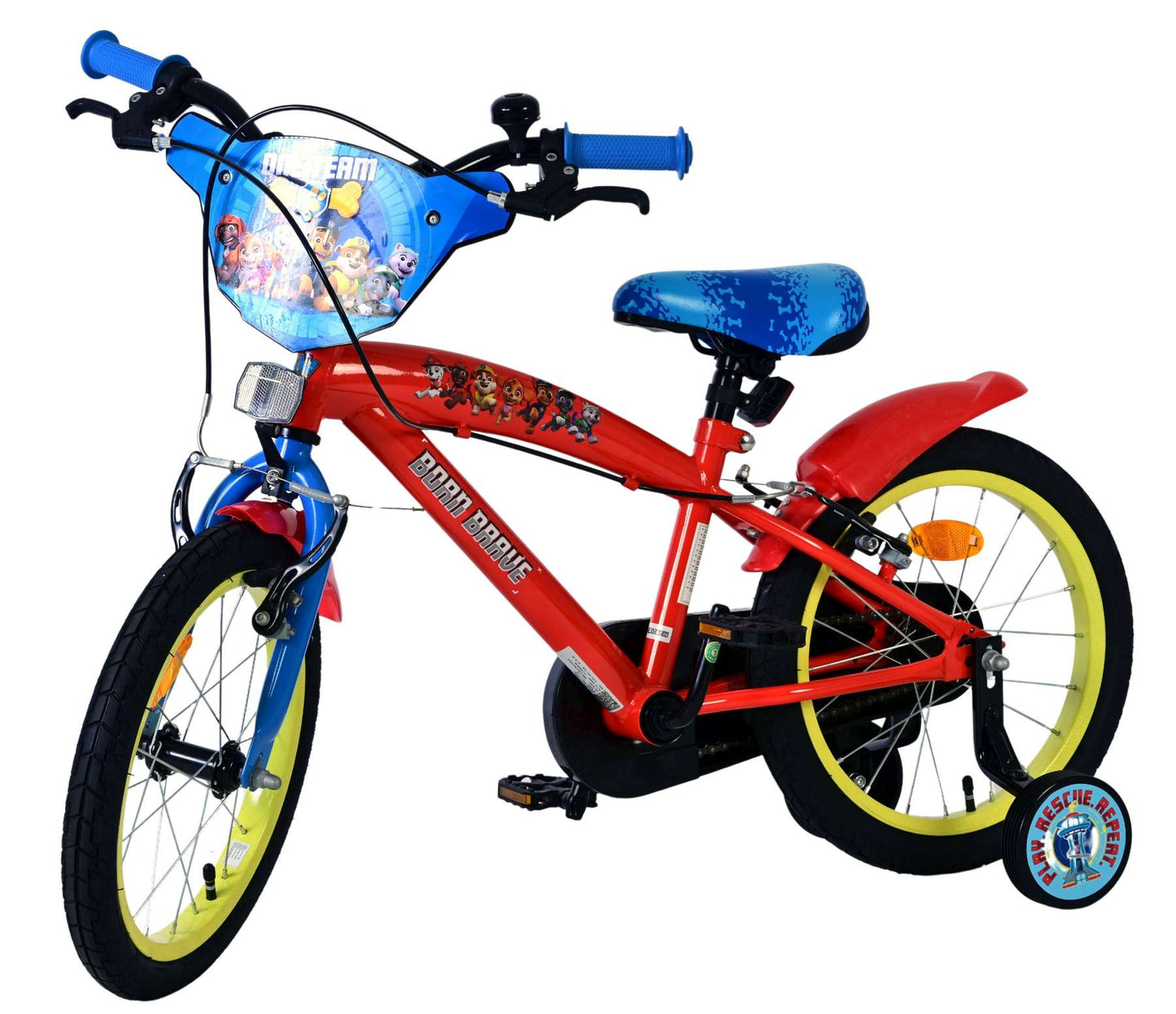 Bicicletta per bambini Paw Patrol - ragazzi - 16 pollici - rossa - due freni a mano