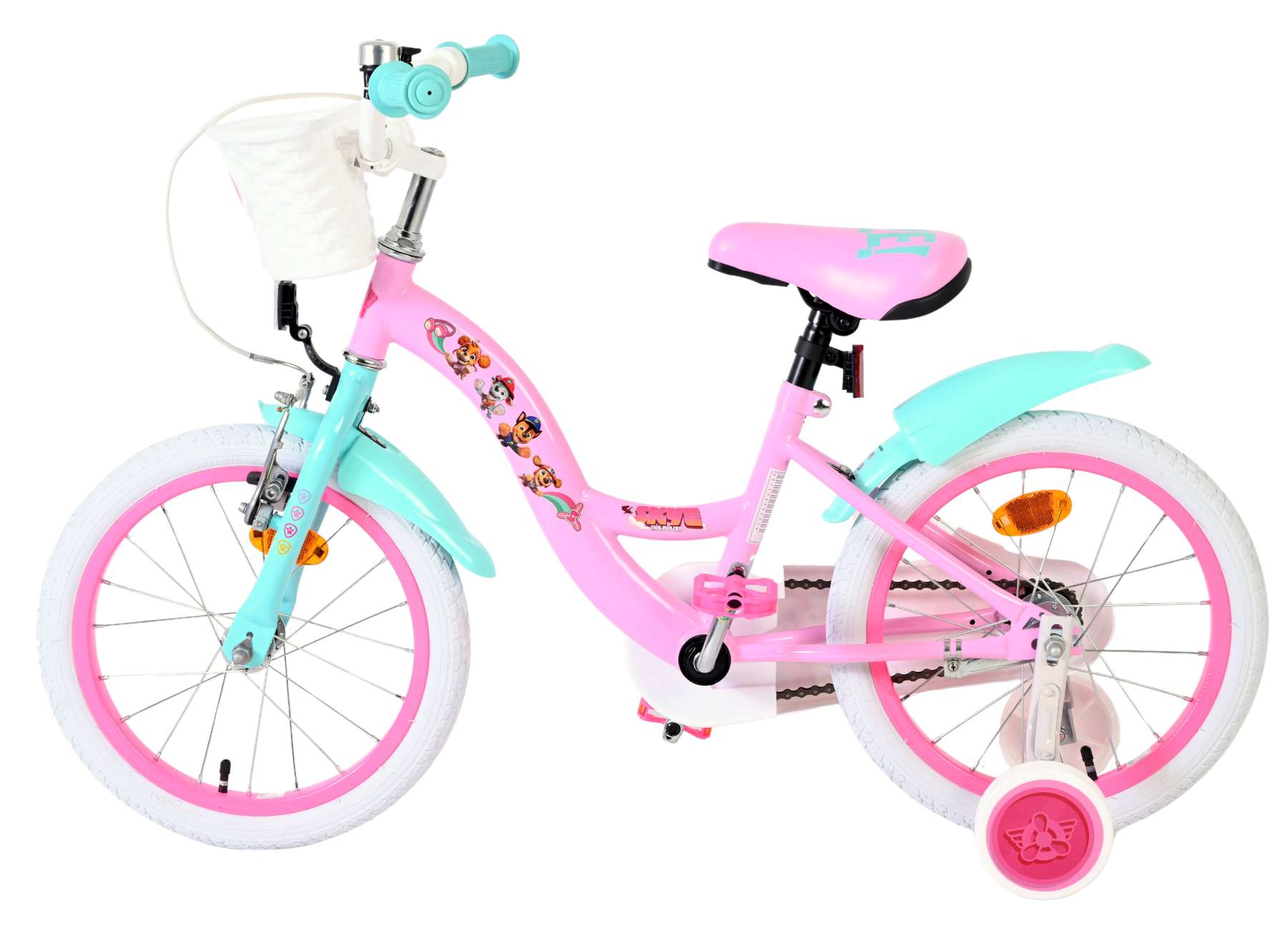 Bicicletta per bambini Paw Patrol - ragazze - 16 pollici - rosa