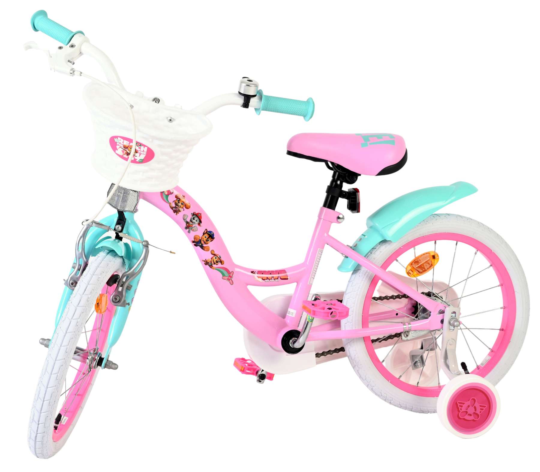 Bicicletta per bambini Paw Patrol - ragazze - 16 pollici - rosa