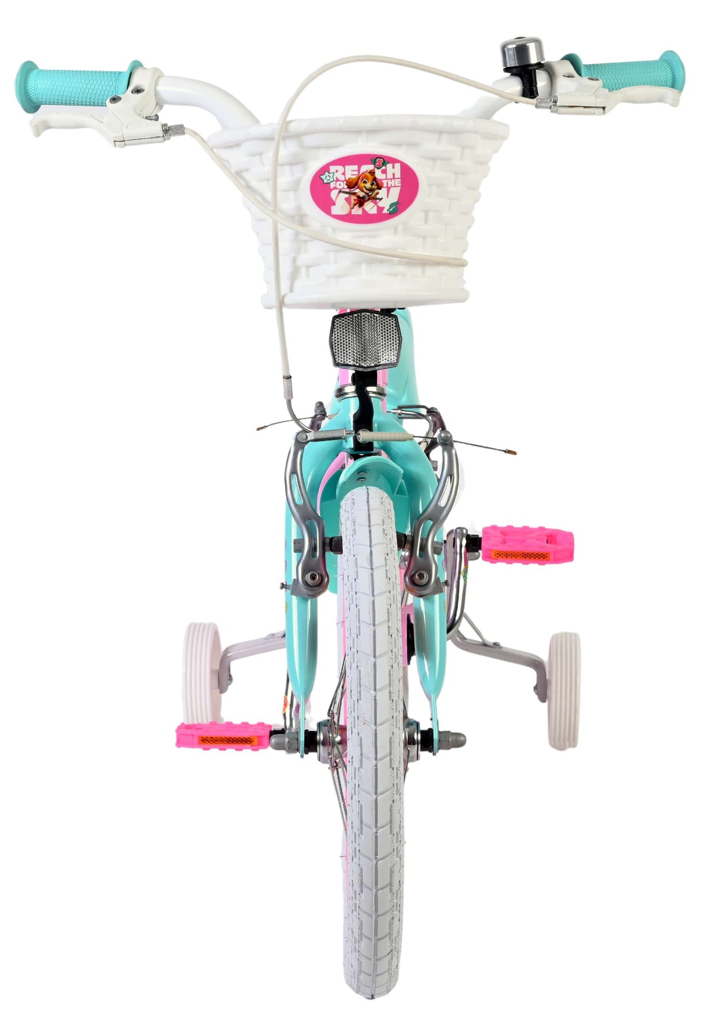 Volare paw patrol kinderfiets - meisjes - 16 inch - roze - twee handremmen