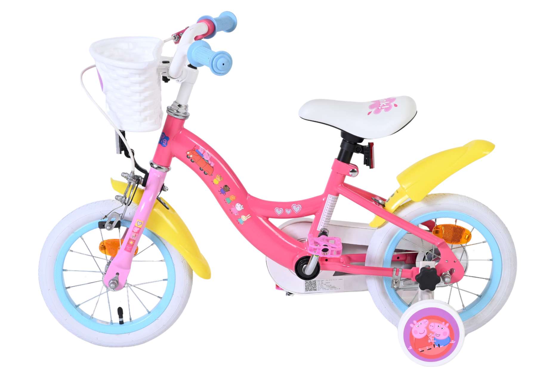 Volare peppa kinderfiets - meisjes - 12 inch - roze