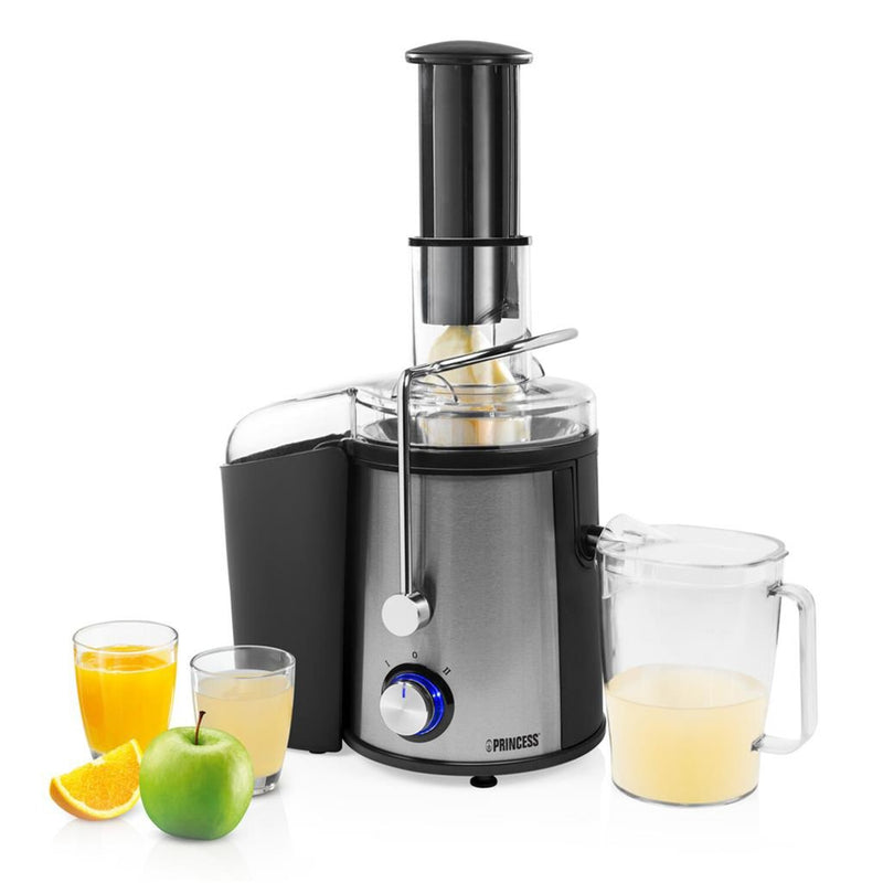 Princess 203040 juice extractor sapcentrifuge (zwart roestvrij staal, vaatwasser geschikte onderelen | 800 w)