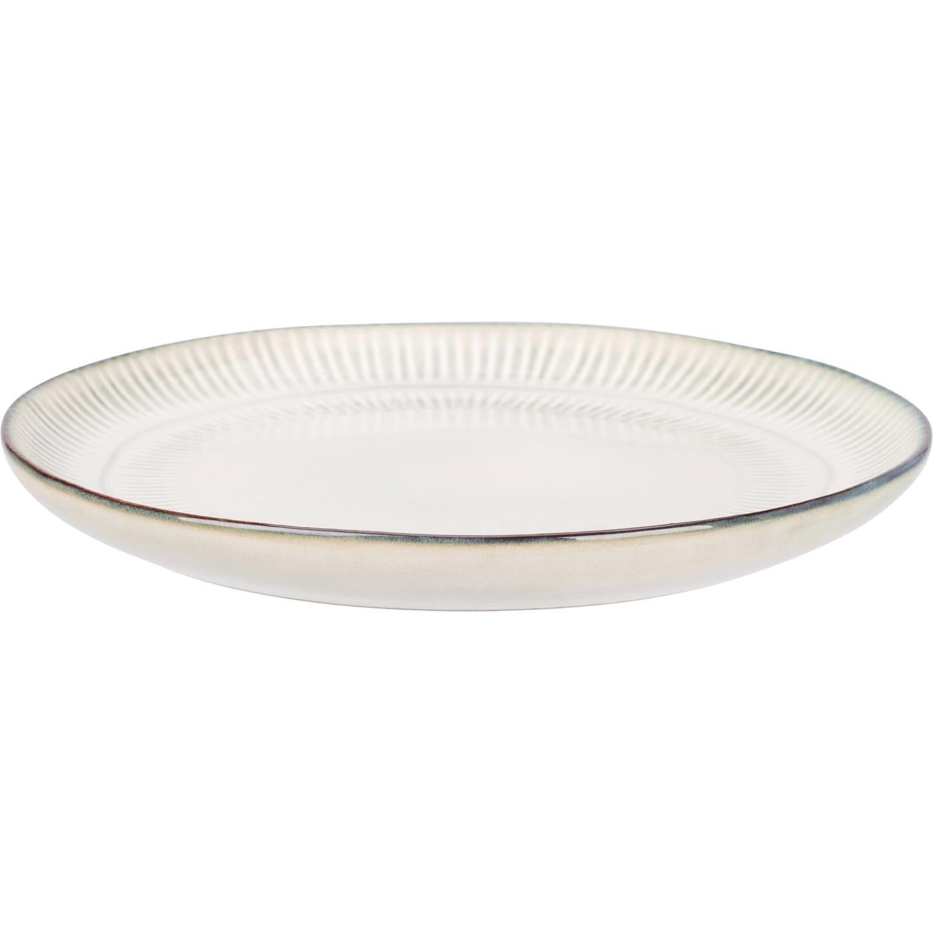 Excellent houseware bord aardewerk gres ø21cm doos a 6st