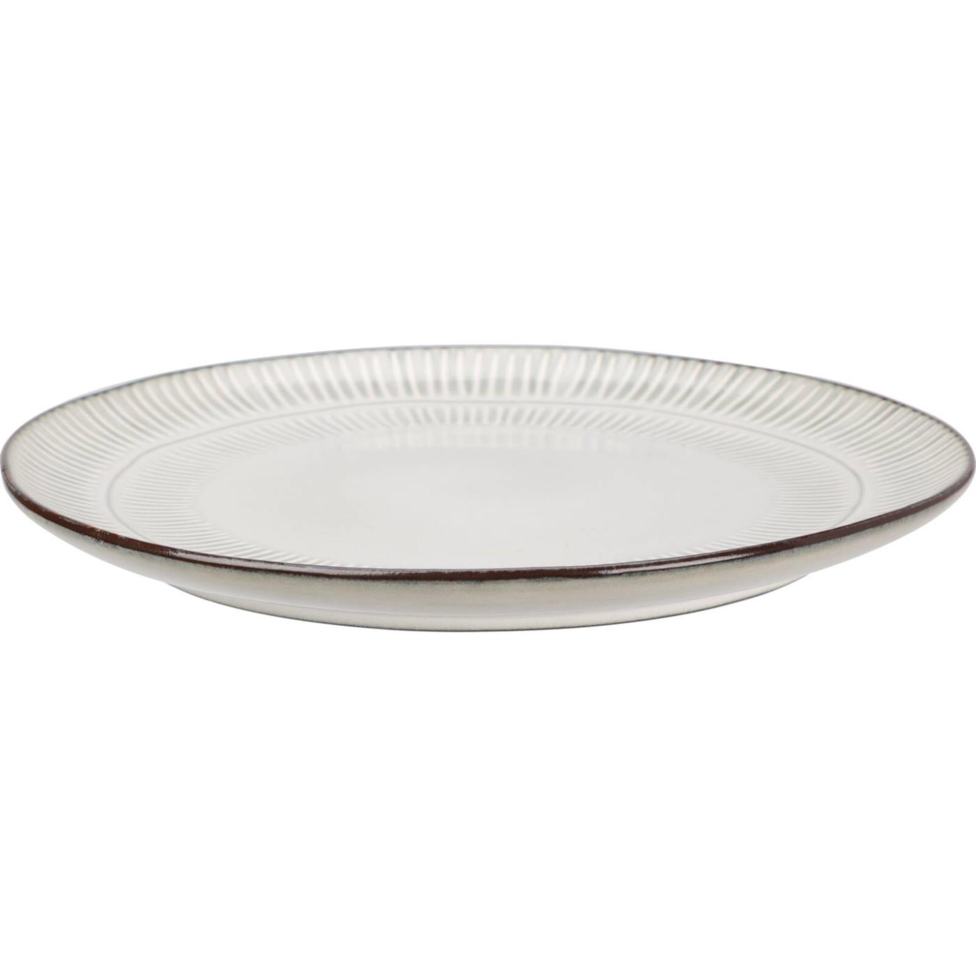 Excelente menaje para el hogar plato loza gres ø27cm caja de 6 piezas