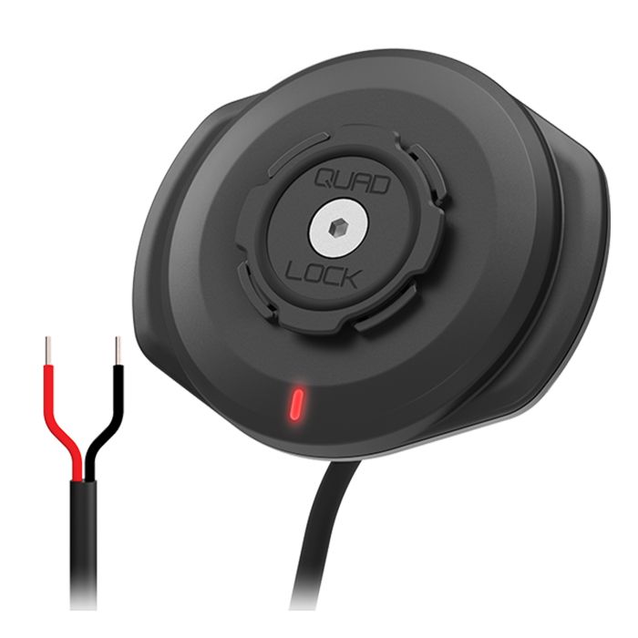 Quad lock weatherproof wireless charging head - motorcycle - 12v 24v
