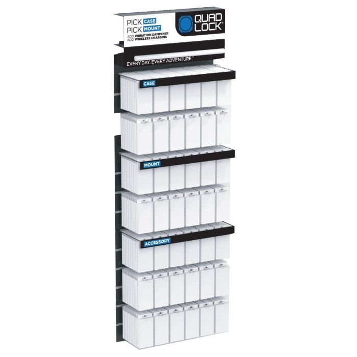 Espositore da parete a doghe Quad Lock