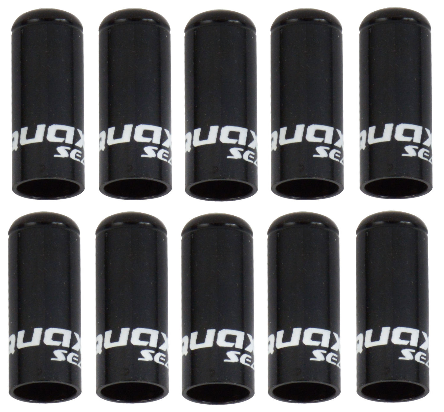 Tappi terminali in alluminio Quaxar sigillati 5 mm per copertura freno esterna (10 pezzi) | nero