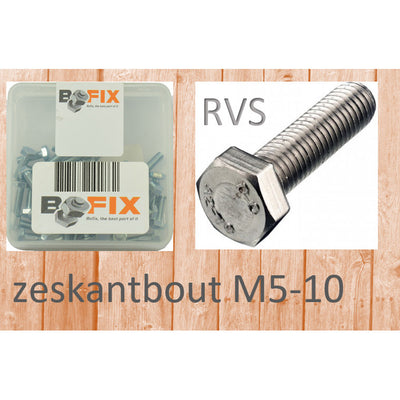 Bofix Bolt Hexagon M5X10 Acero inoxidable (P50)