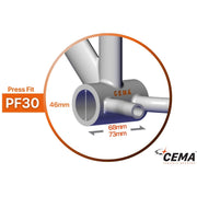 CEMA Bracketas PF30 SRAM DUB-RVS-zwart - afbeelding 2