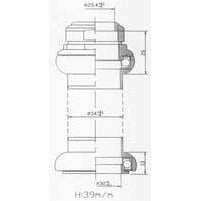 Tecora Balnem Head1 1 de alambre de 8 pulgadas Alu 30.0 Cono Negro