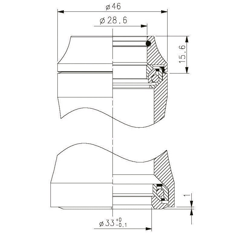 Tecora e auricolare gazelle 1 1 8 1 1 4 campa fit integrato 45-45