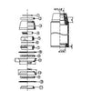 Tecora balhoofdstel1 1 8 inch semi geint draad 25.4-44-30.0 zwart