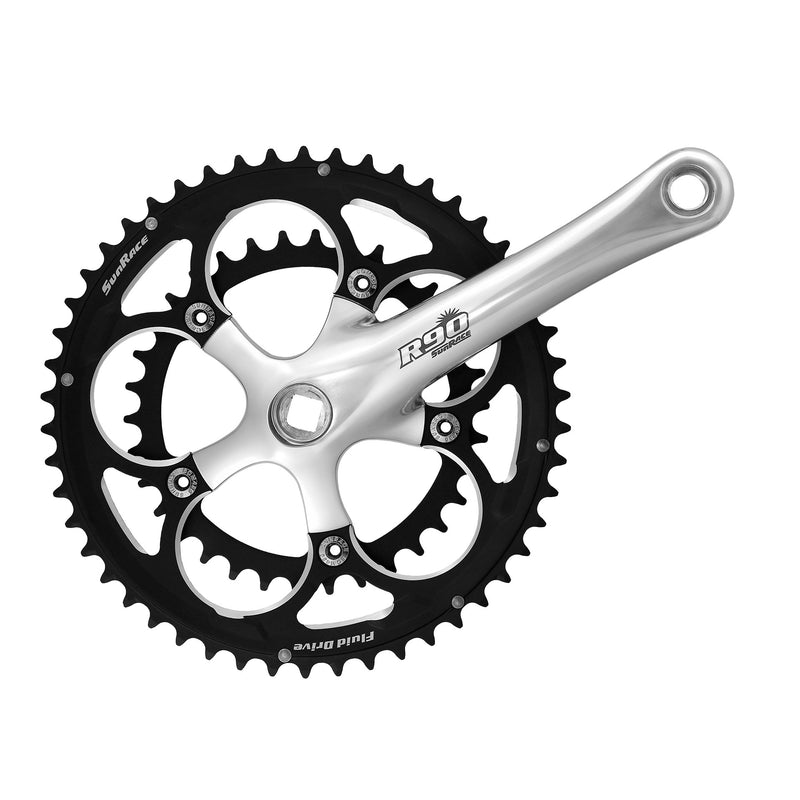 Set di manovella fcr9f 9 velocità 50 34t. 170 mm in alluminio nero