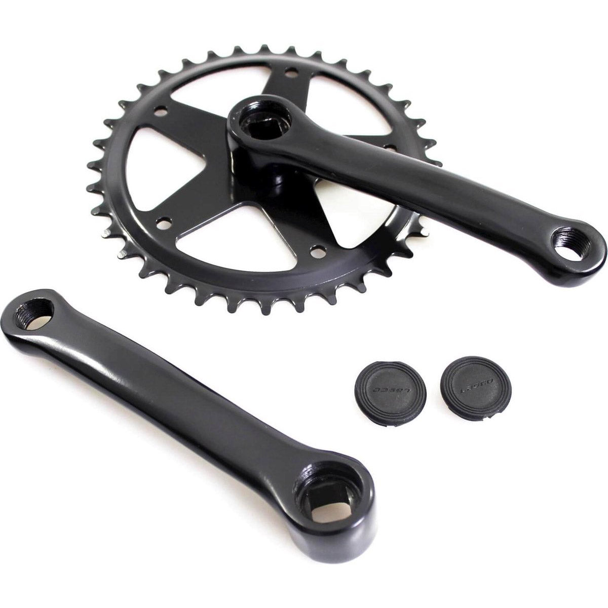 Brass bearing crankset 36t black 127mm