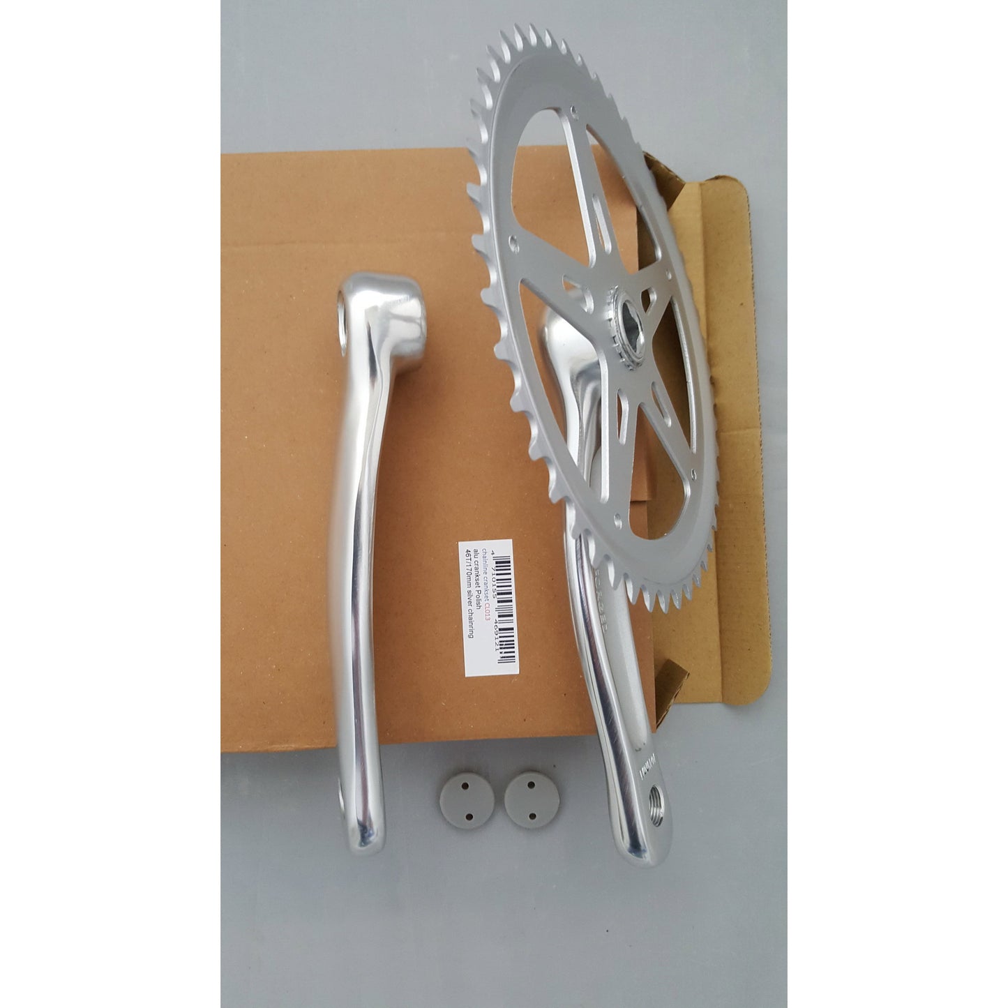Crank Set de cadena CL013 46T 170 mm 3 32 Plata