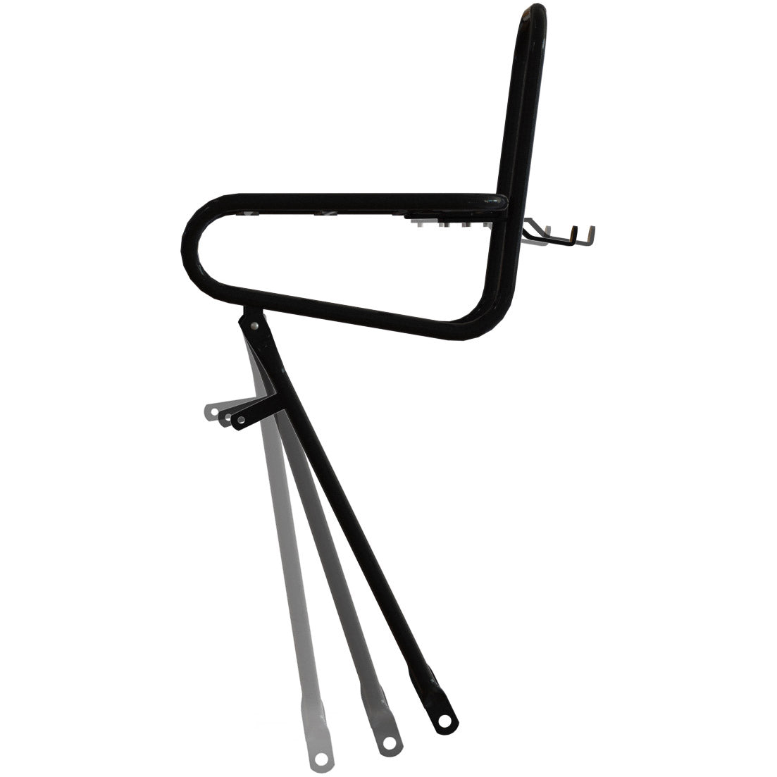 Carrier anteriore steco liscio nero 25 cm