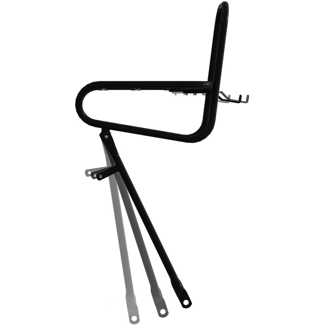 Steco voordrager smooth 25cm kroonbout mat zwart