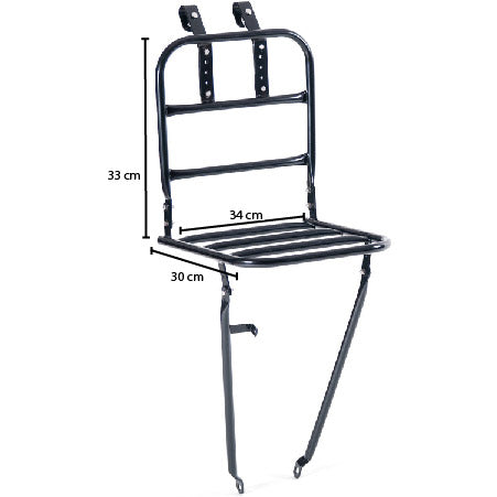 Front carrier Steco Matzwart 30x30cm