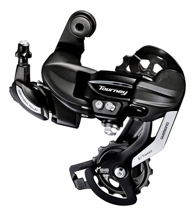 Shimano Tourney TZ500 6-Speed ​​Achter derailleur. for confirmation on derailleur path, (hanging pack)