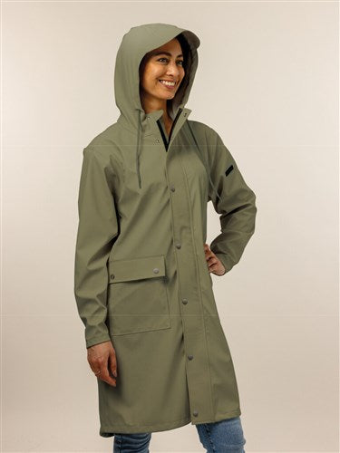 Mirage Trenchcoat Rainfall soft touch maat S groen