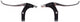 MAGURA Brake Manillar Set RollerBrake de 4 dedos Silver Negro 2 piezas de 2 piezas