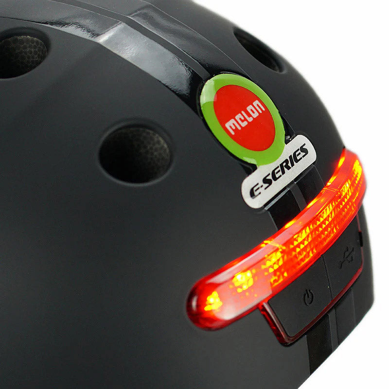 Casco de melón con iluminación E-Series E-Ice Black M-L