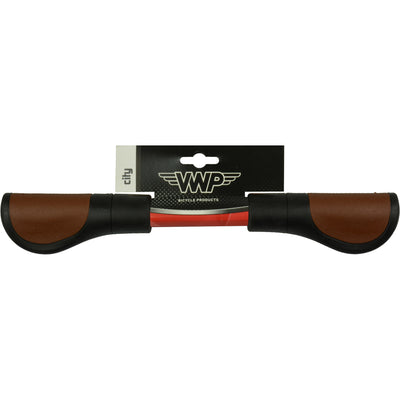 VWP Fiets Handvatten - Leer, 11,5 cm, Zwart Bruin
