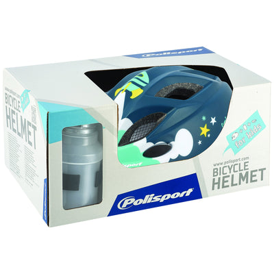 Polisport helm Spaceship met bidon en houder. Maat: XS (48 52 cm), kleur: Blauww