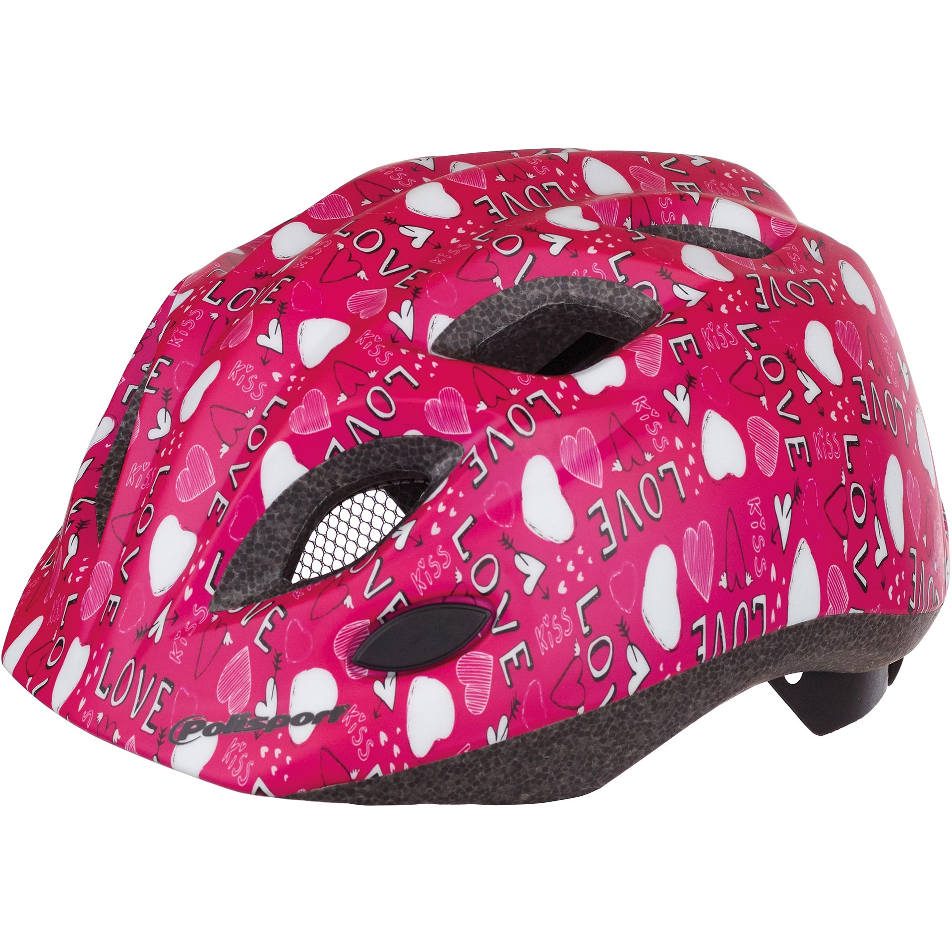 Polisport Junigoud Bicycle Helmet S 52-56 cm Love con luce a LED