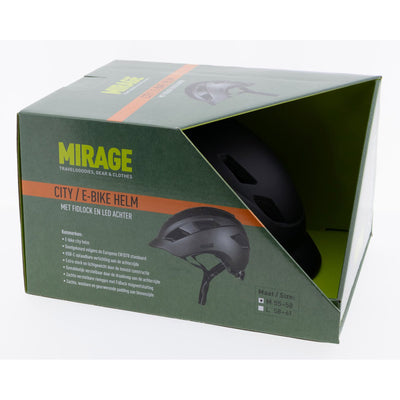 Mirage casco bicicleta eléctrica urbana 55-58cm negro mate