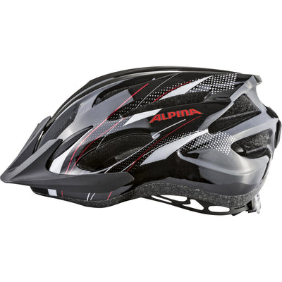 Olympic sportswear alpina sports mtb helm mtb17 54-58 glans zwart wit rood