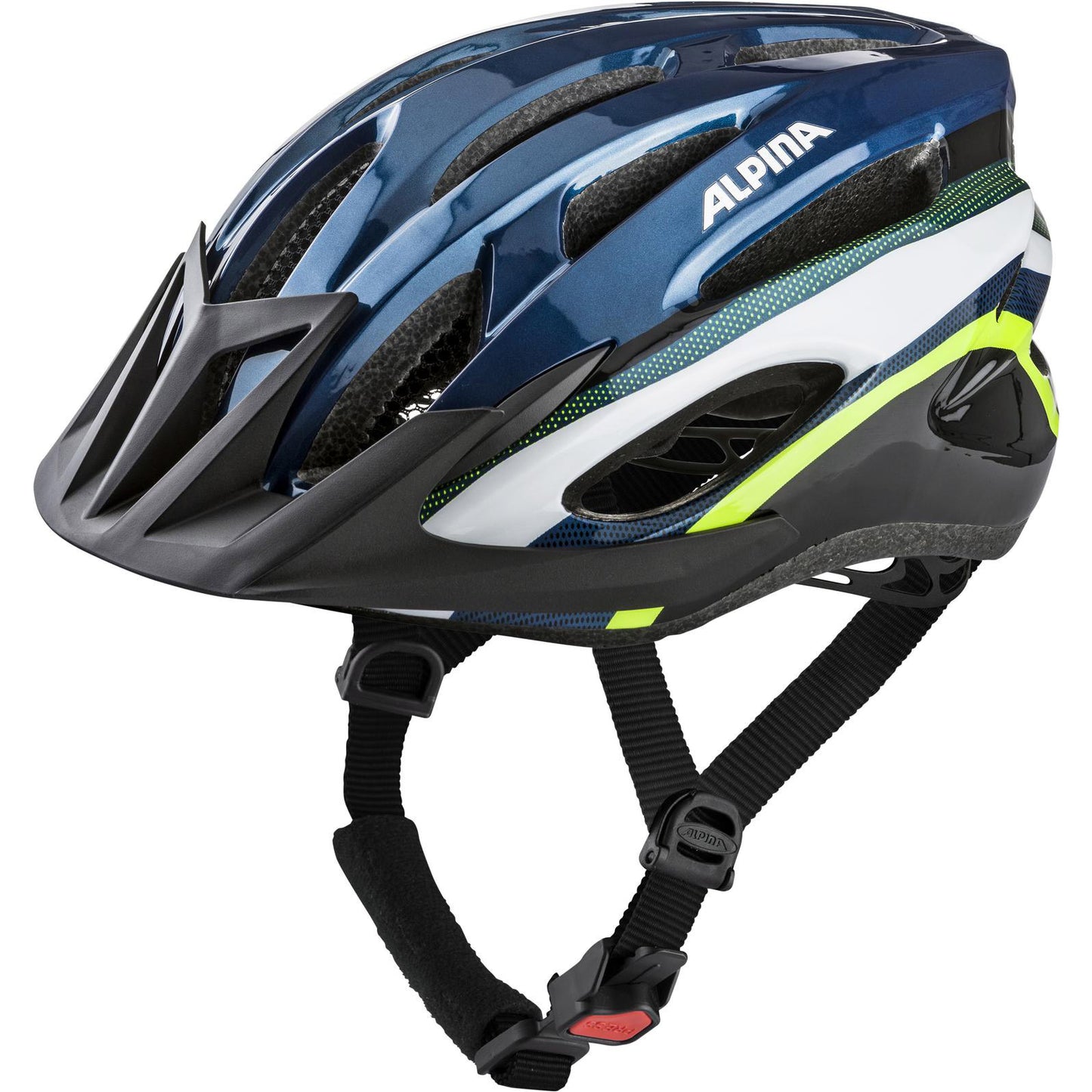 Olympic sportswear alpina sports mtb helm mtb17 58-61 glans donkerblauw neon