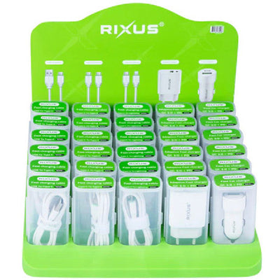Mostrador de ropa deportiva olimpica rixus rxds01 cables y cargadores llenos