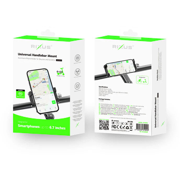 Olympic sportswear rixus telefoonhouder rxhb06 <6,7 aluminium zwart