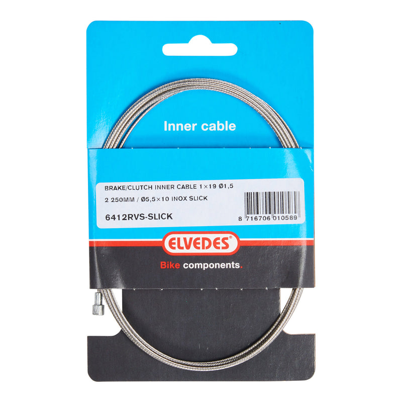 Elvedes rem binnenkabel 2250mm rvs v-nippel
