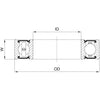 Marwi Kogellager CB-072 63801 2RS 12X21X7
