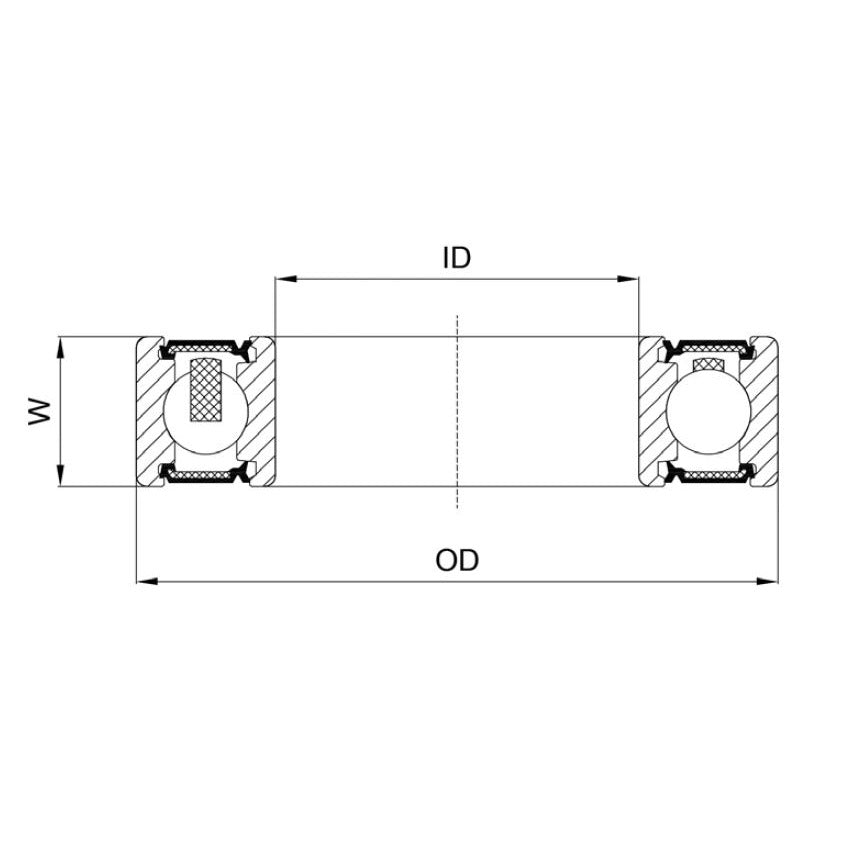 Union Kogellager CB-338 6001 LLB 12x28x8 Ceramica (1 °)