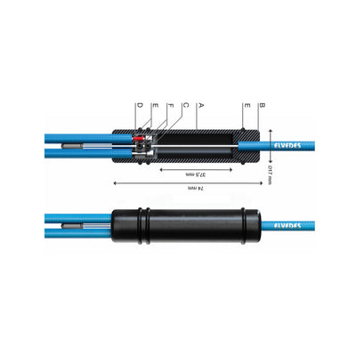 Universele kabelsplitter set Elvedes met optionele ABS functie (op kaart)