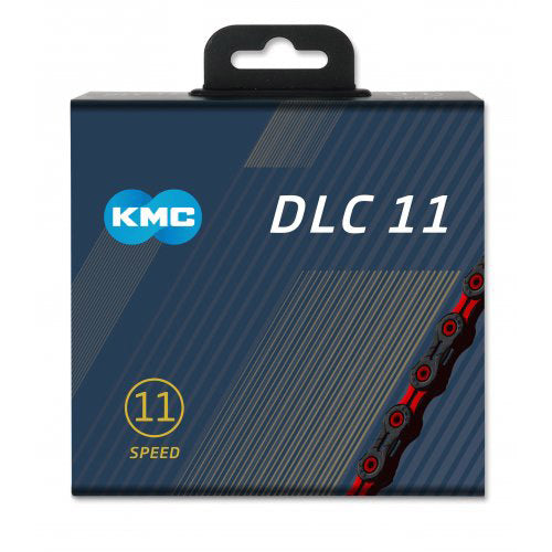 Cadena de bicicletas KMC DLC 11 118 Schakels - Negro rojo