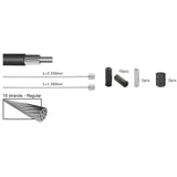 set cavi cambio universale 2015002 nero - afbeelding 3
