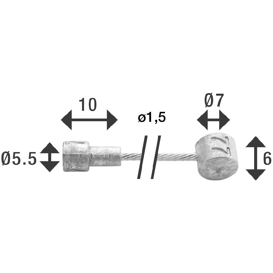 Elvedes Rem Binnenkabel 1350 mm Splitter de acero inoxidable