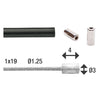 Elvedes Gas Cable Universal 1700 mm 2250 mm galvanizado negro (en el mapa)