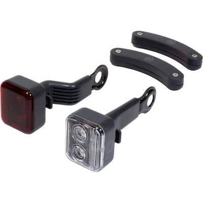 Iluminación de bicicletas ams acero constante rojo blanco 4 fiesta