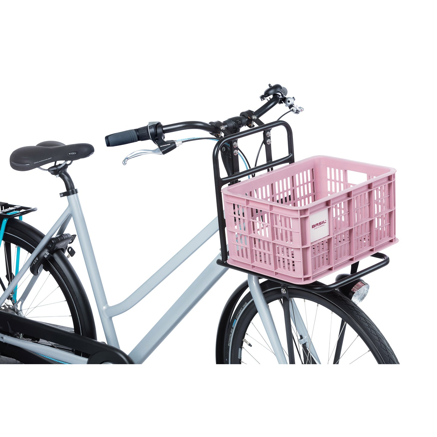 Basil fietskrat S - klein - 17.5 liter - roze