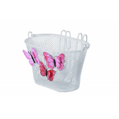 Basil Jasmin Butterfly - kinderfietsmand -  voorop of achterop - wit
