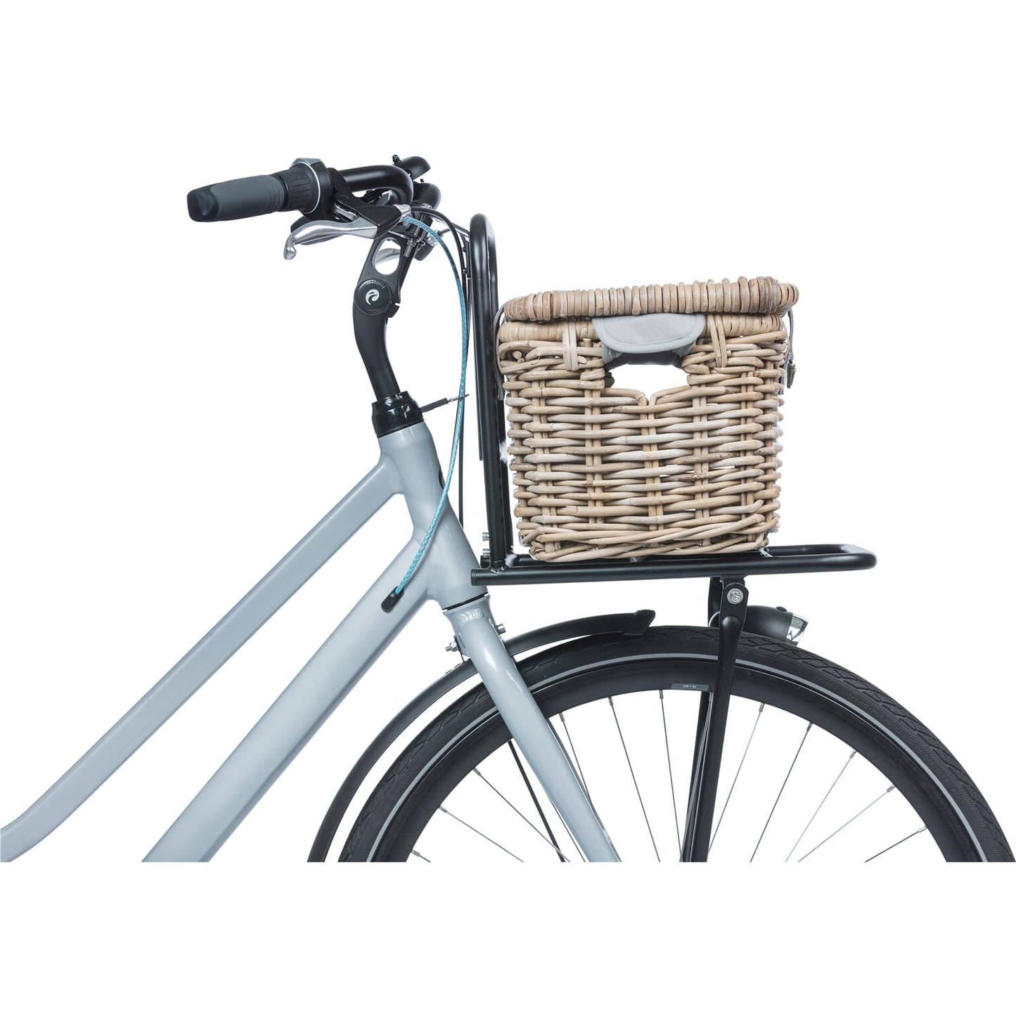 Basil Denton - cestino per biciclette - medio - grigio