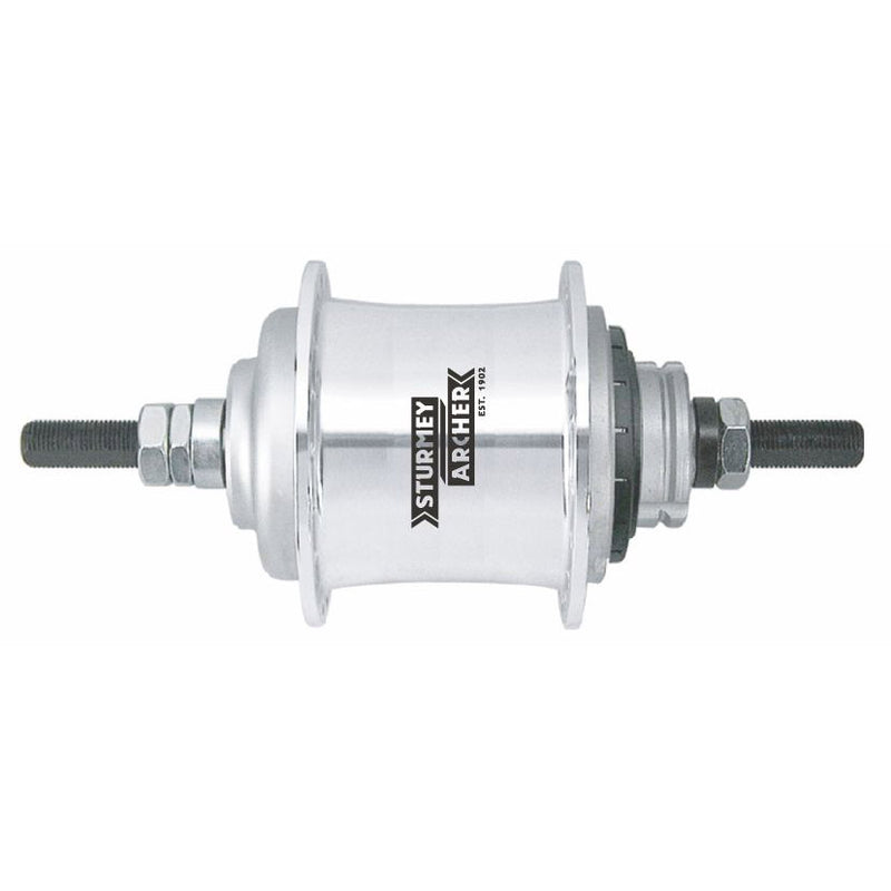 Mozzo Sturmey Archer S-RF3 3 velocità a ruota libera - 36 fori - argento