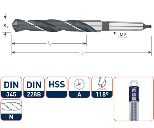 Trapano Rotec mc din345 14,5mm