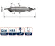 Punta centrale Rotec din333a gambo 2,5mm 6,3